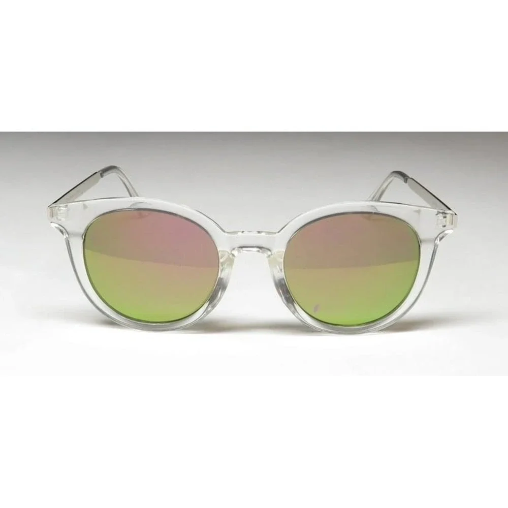 Oscar‎ de la Renta Crystal Frame Fashion Sunglasses Green Mirror Lenses